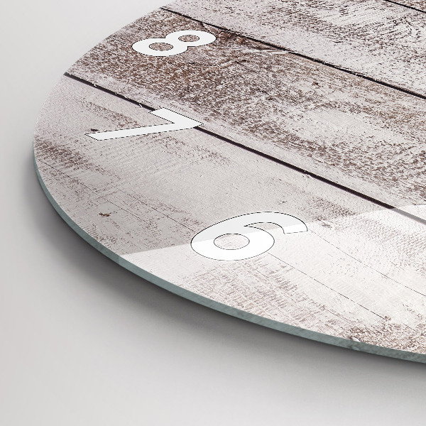 Reloj de pared redondo Tablas de madera clara