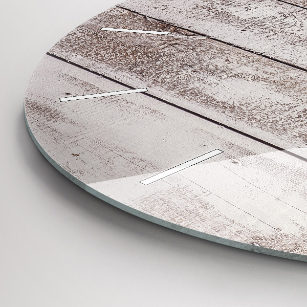 Reloj de pared redondo Tablas de madera clara