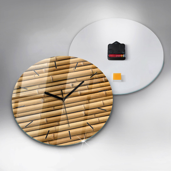 Reloj de pared redondo Palos de bambú