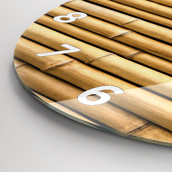 Reloj de pared redondo Palos de bambú