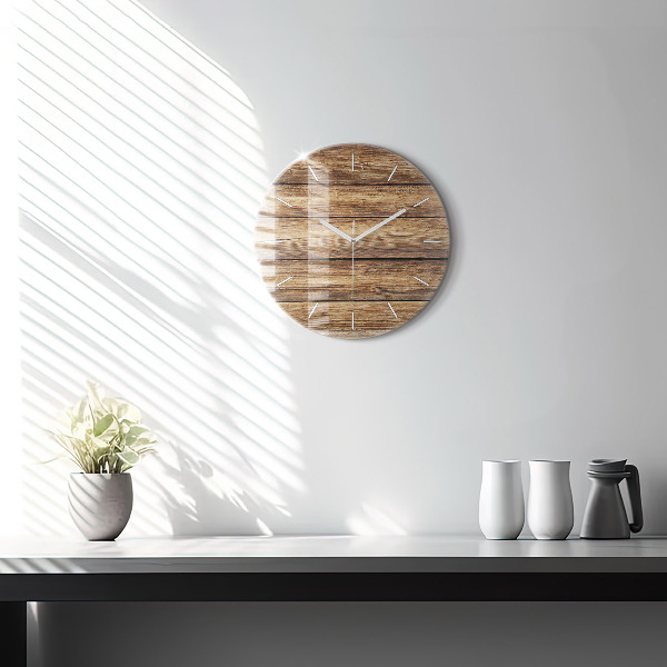 Reloj redondo pared Tablas de madera