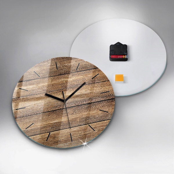 Reloj redondo pared Tablas de madera