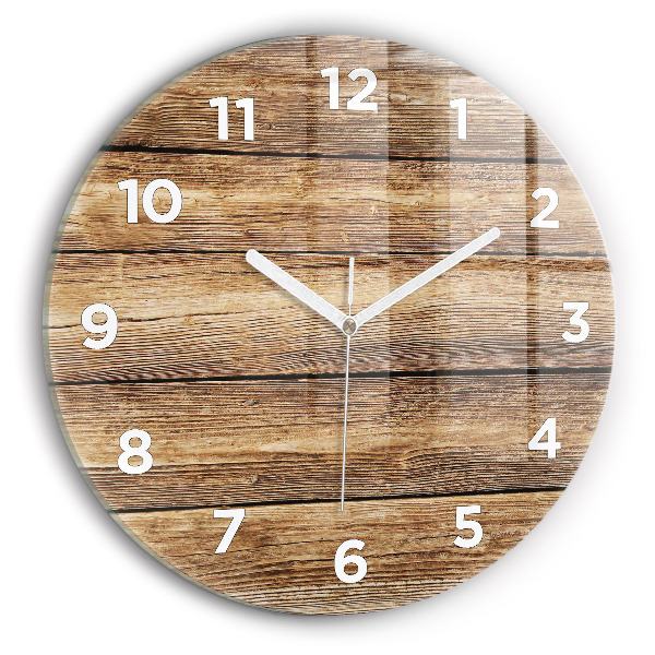 Reloj redondo pared Tablas de madera
