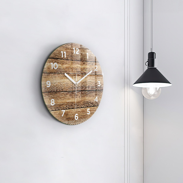 Reloj redondo pared Tablas de madera