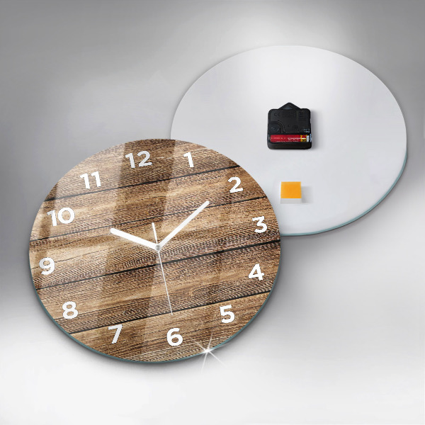Reloj redondo pared Tablas de madera
