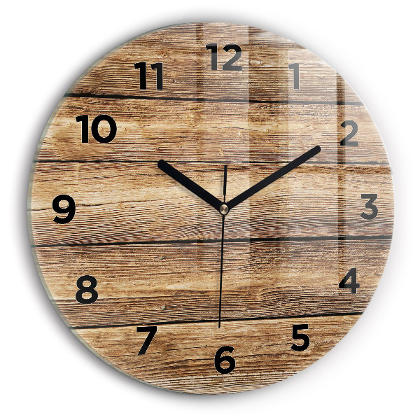 Reloj redondo pared Tablas de madera