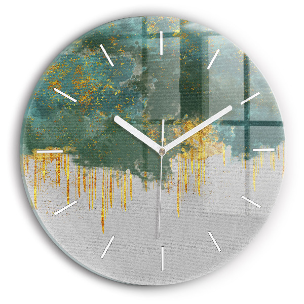 Reloj de cristal redondo Motivo decorativo