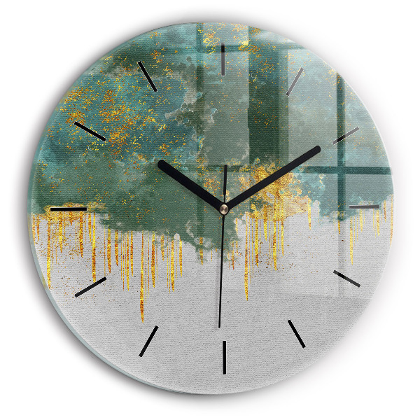 Reloj de cristal redondo Motivo decorativo