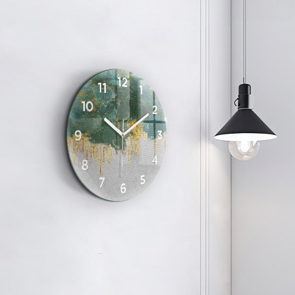 Reloj de cristal redondo Motivo decorativo