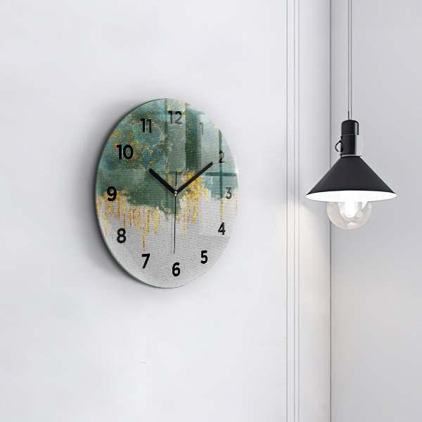 Reloj de cristal redondo Motivo decorativo