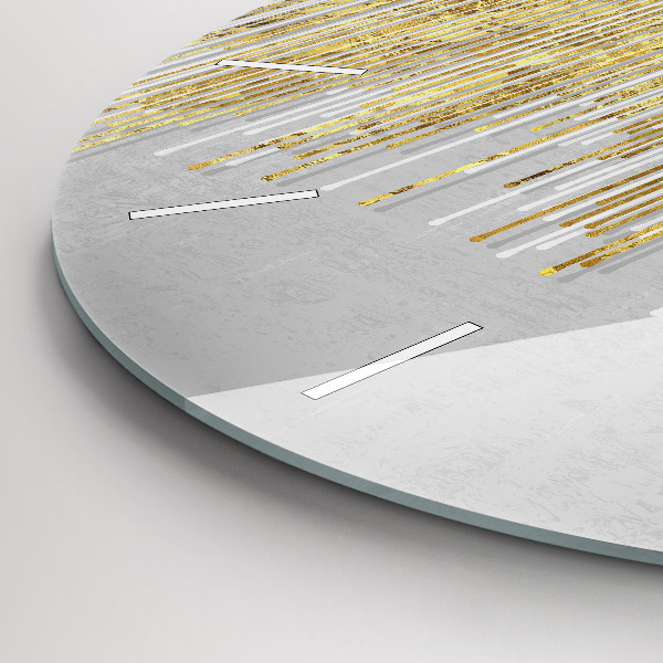 Reloj de pared redondo Patrón decorativo y oro