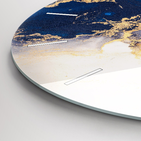 Reloj de cristal redondo Patrón de mármol