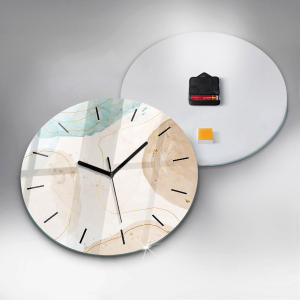 Reloj de pared redondo Manchas de acuarela
