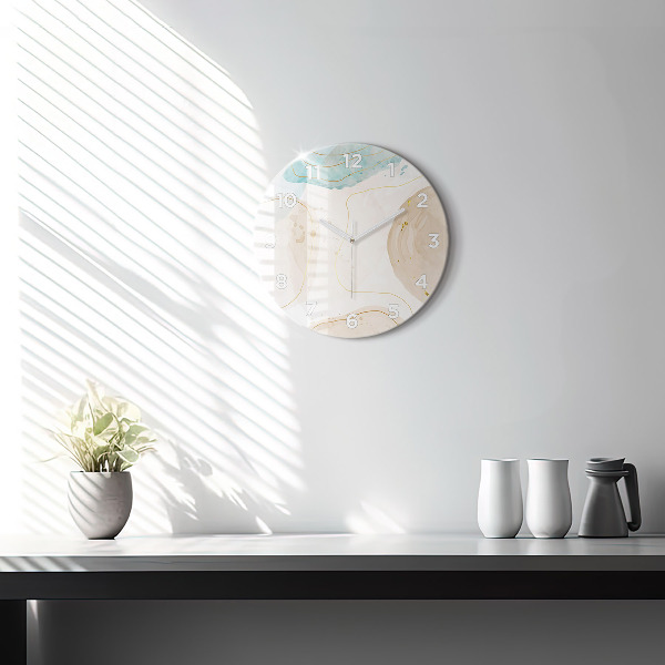 Reloj de pared redondo Manchas de acuarela