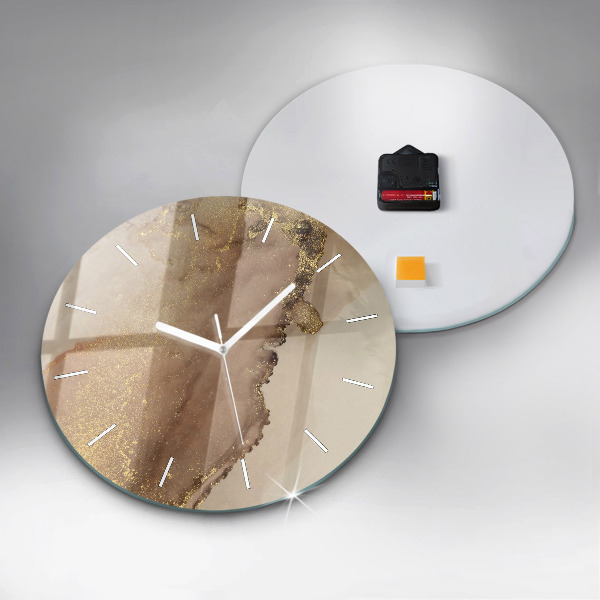 Reloj de pared redondo Arte moderno beige