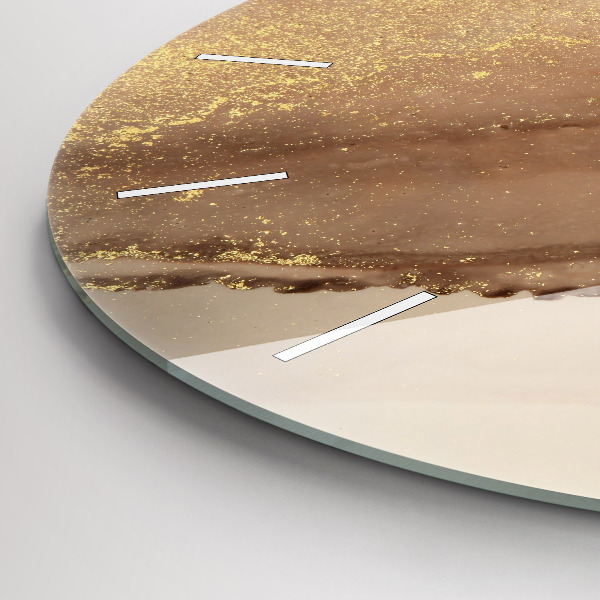 Reloj de pared redondo Arte moderno beige