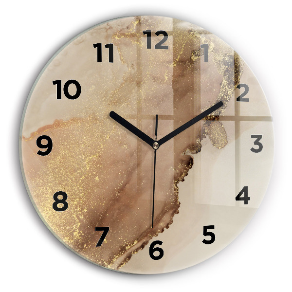 Reloj de pared redondo Arte moderno beige