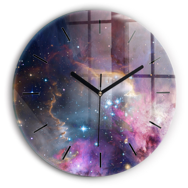Reloj redondo pared Galaxia y estrellas