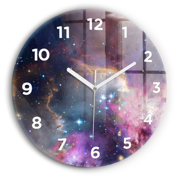 Reloj redondo pared Galaxia y estrellas