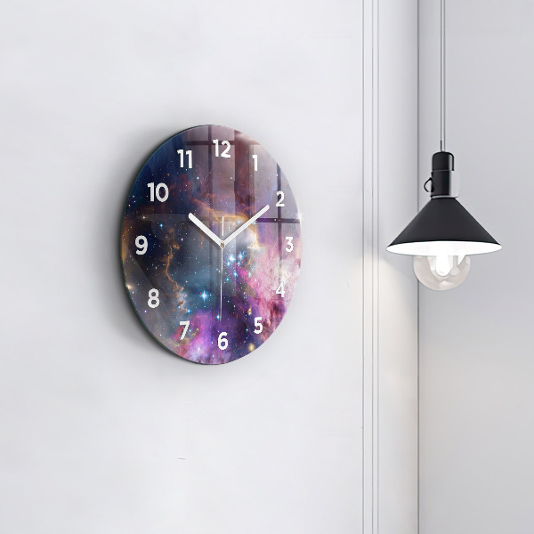 Reloj redondo pared Galaxia y estrellas