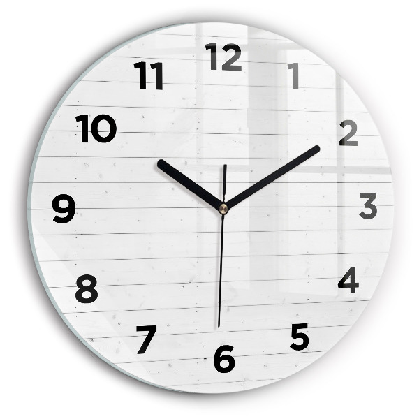 Reloj redondo pared Patrón de paneles de madera