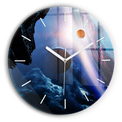 Reloj de cristal redondo Gran galaxia