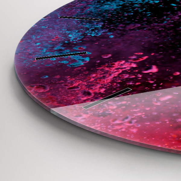 Reloj de cristal redondo Explosión de colores