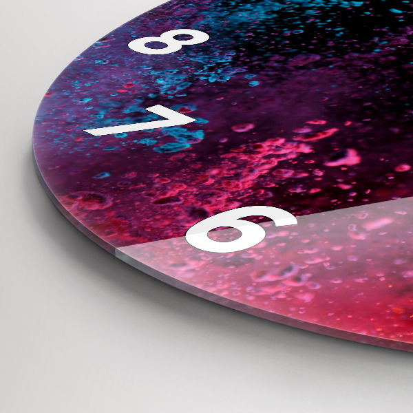 Reloj de cristal redondo Explosión de colores