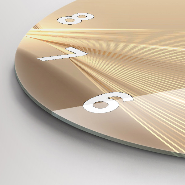 Reloj de cristal redondo Luz abstracta