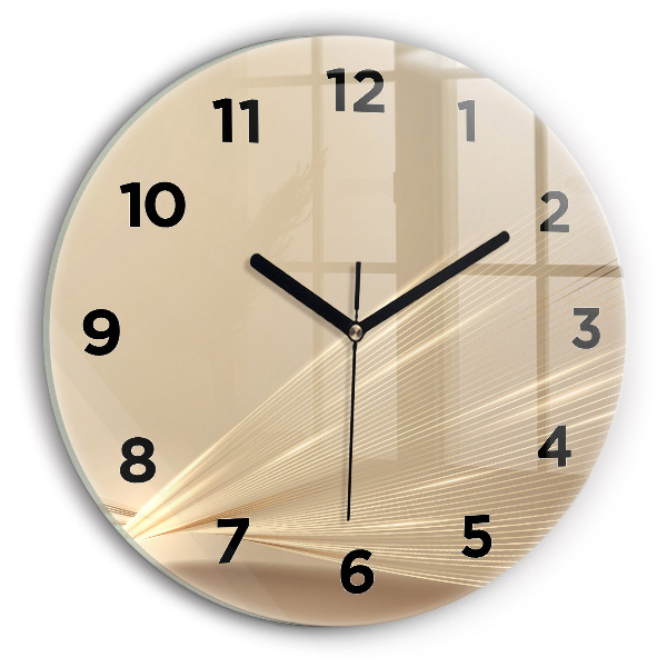 Reloj de cristal redondo Luz abstracta