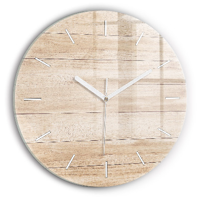 Reloj de pared redondo Textura de madera