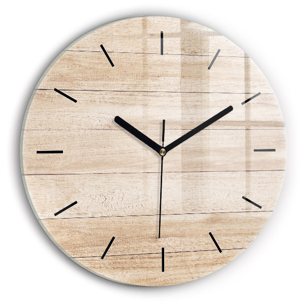 Reloj de pared redondo Textura de madera