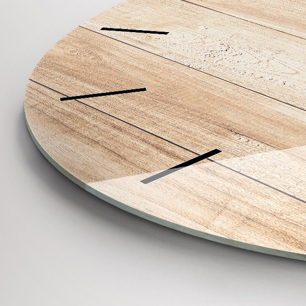 Reloj de pared redondo Textura de madera