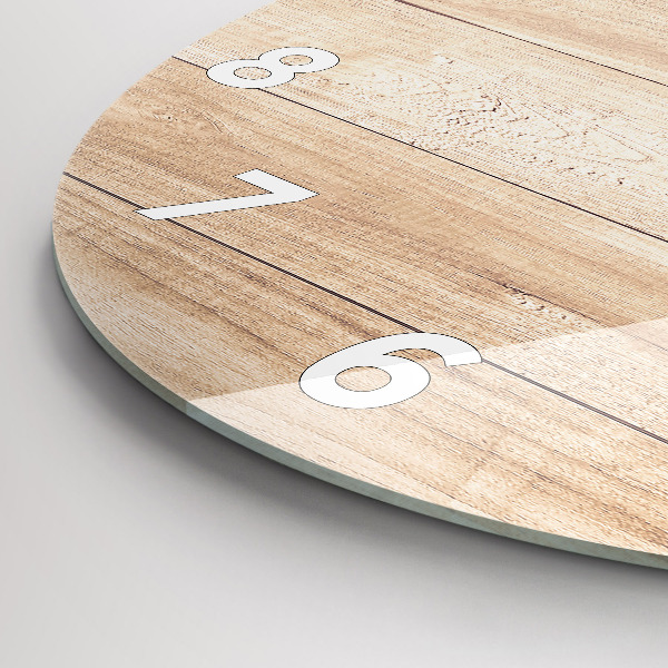 Reloj de pared redondo Textura de madera