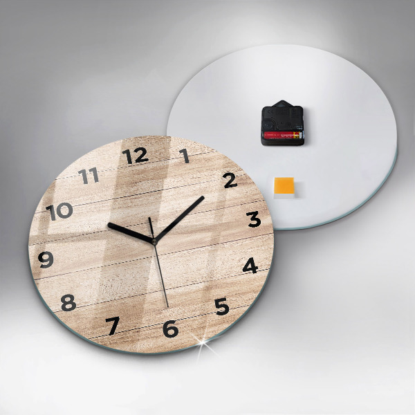 Reloj de pared redondo Textura de madera