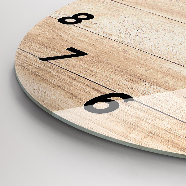 Reloj de pared redondo Textura de madera