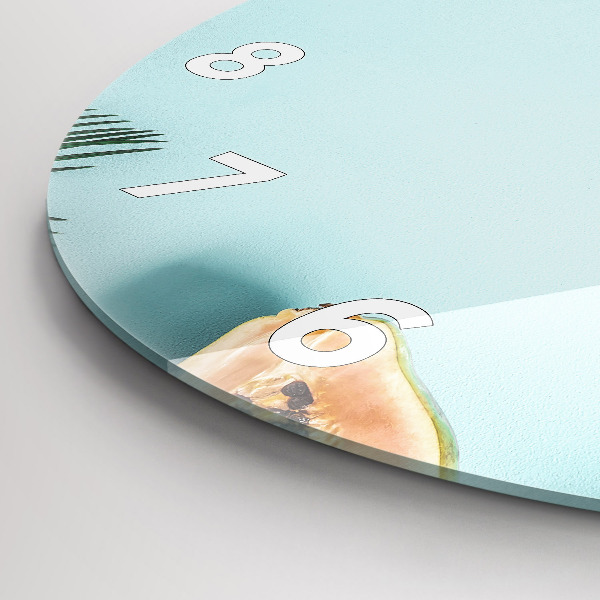 Reloj de pared redondo Composición de verano