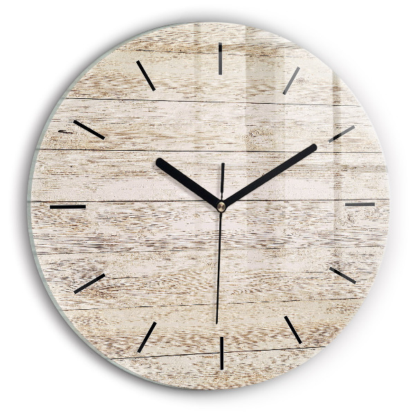 Reloj de pared redondo Paneles de madera