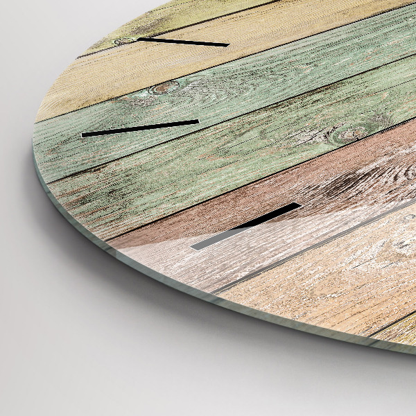 Reloj de cristal redondo Tablas de colores