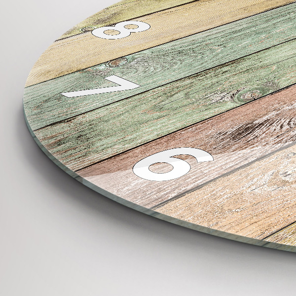 Reloj de cristal redondo Tablas de colores