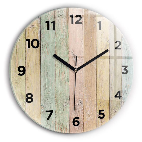 Reloj de cristal redondo Tablas de colores
