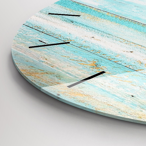 Reloj de cristal redondo Tablas azules