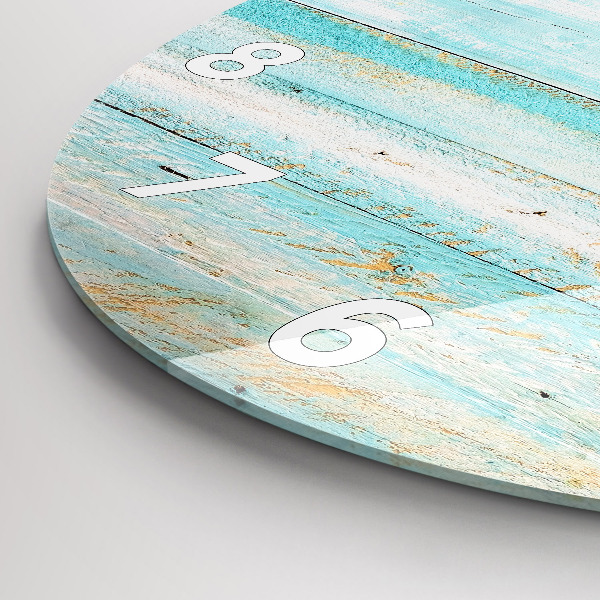 Reloj de cristal redondo Tablas azules