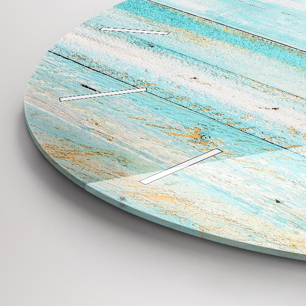 Reloj de cristal redondo Tablas azules