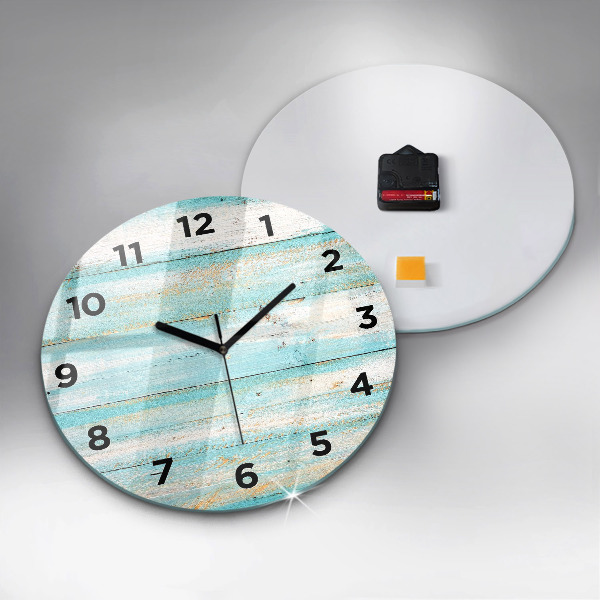 Reloj de cristal redondo Tablas azules