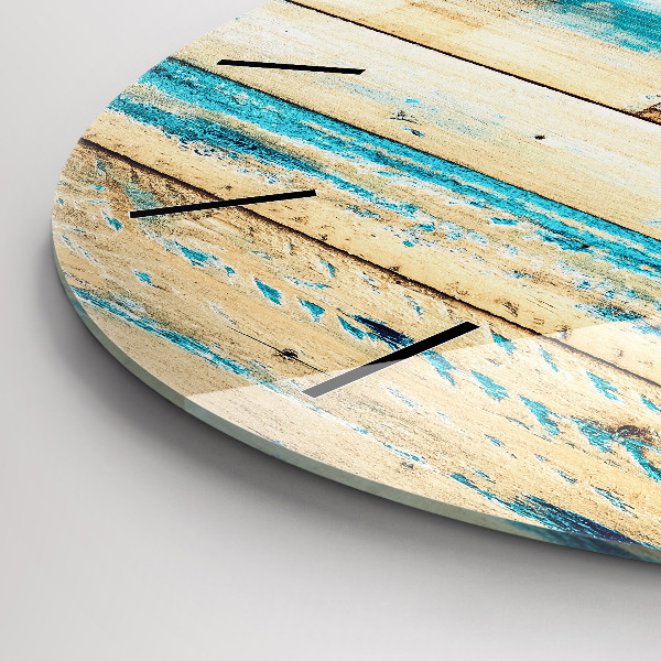 Reloj redondo pared Madera rayada