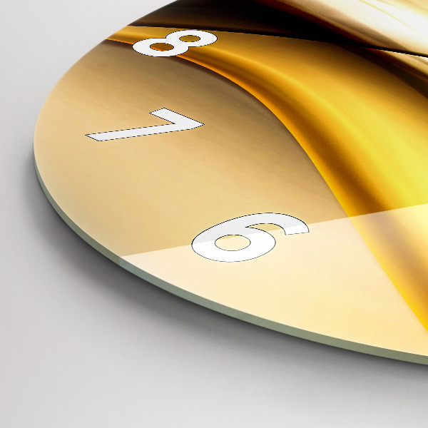 Reloj de cristal redondo Ola abstracta