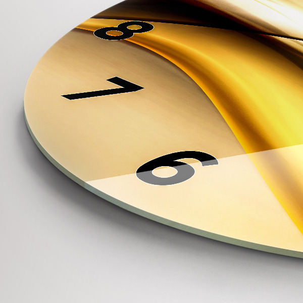 Reloj de cristal redondo Ola abstracta