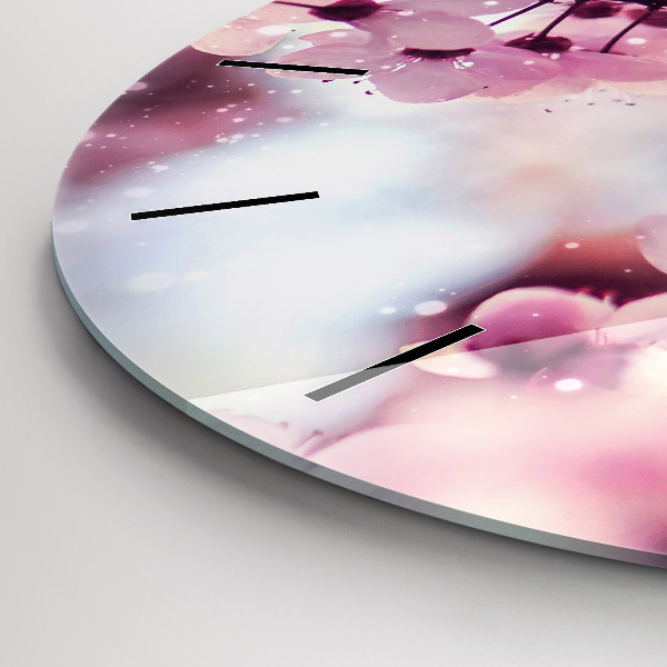 Reloj de pared redondo Flores de primavera