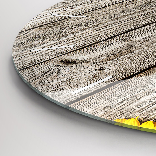 Reloj redondo pared Girasoles en las tablas